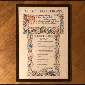 The Girl Scout Promise Wall Plaque